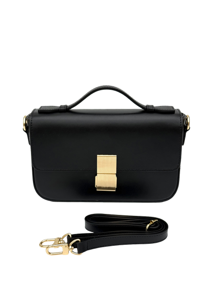 Apatchy London Flora Leather Top Handle Bag - view 2, Black