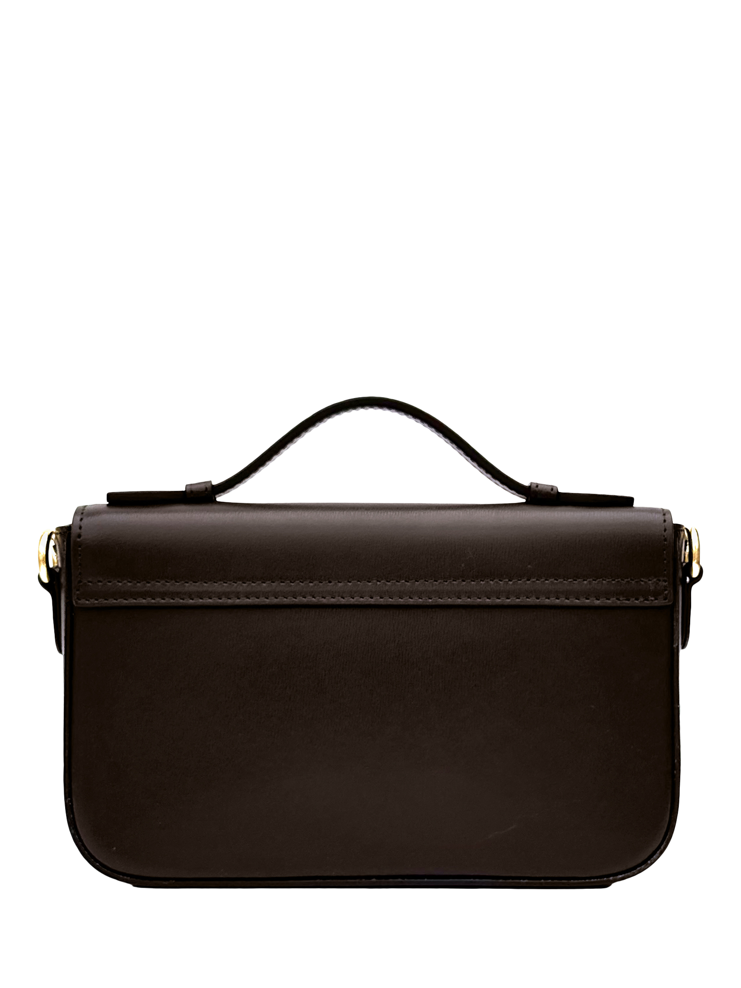 Product image 5 of 6, which shows Apatchy London Flora Leather Top Handle Bag, Chocolate