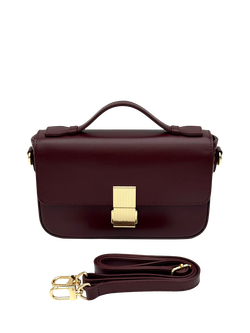 Apatchy London Flora Leather Top Handle Bag - view 2, Port