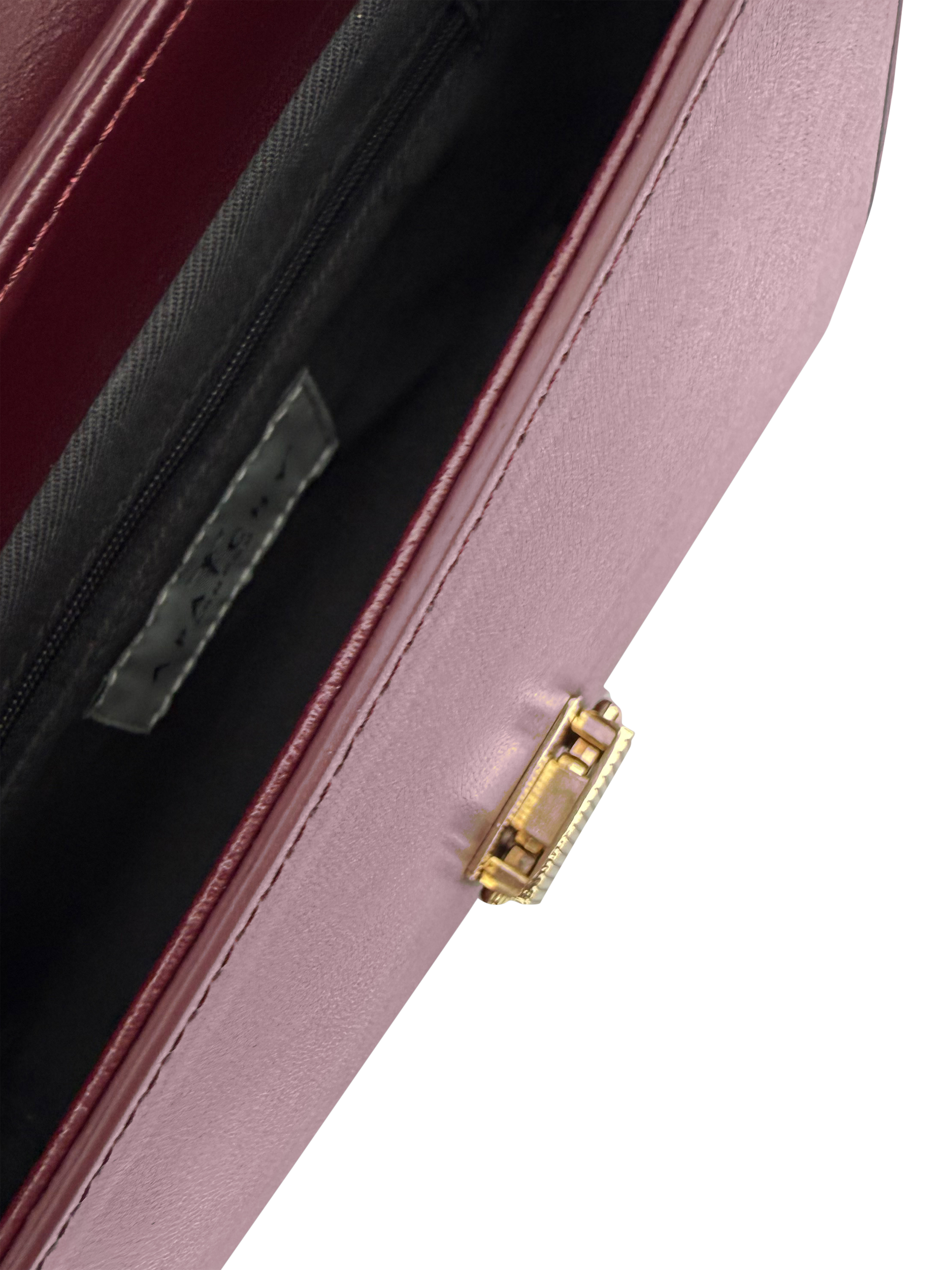 Product image 4 of 6, which shows Apatchy London Flora Leather Top Handle Bag, Port