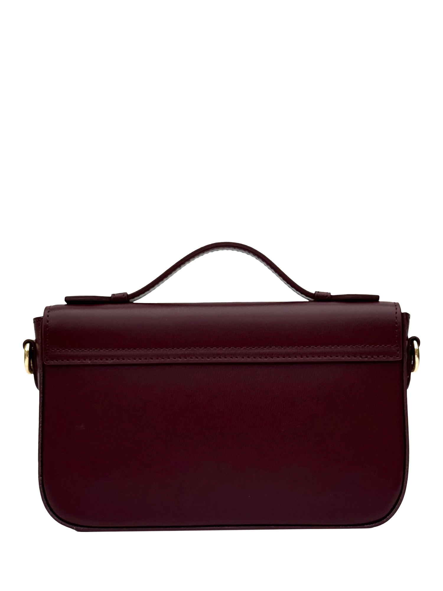 Product image 5 of 6, which shows Apatchy London Flora Leather Top Handle Bag, Port