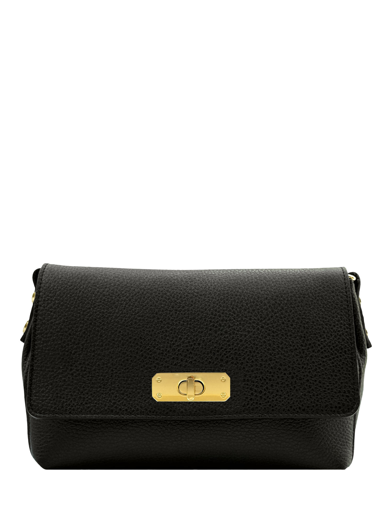Product image 2 of 6, which shows Apatchy The Maisie Leather Midi Bag, Black