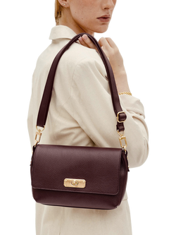 Apatchy London The Maisie Midi Leather Crossbody Bag - view 2, Port