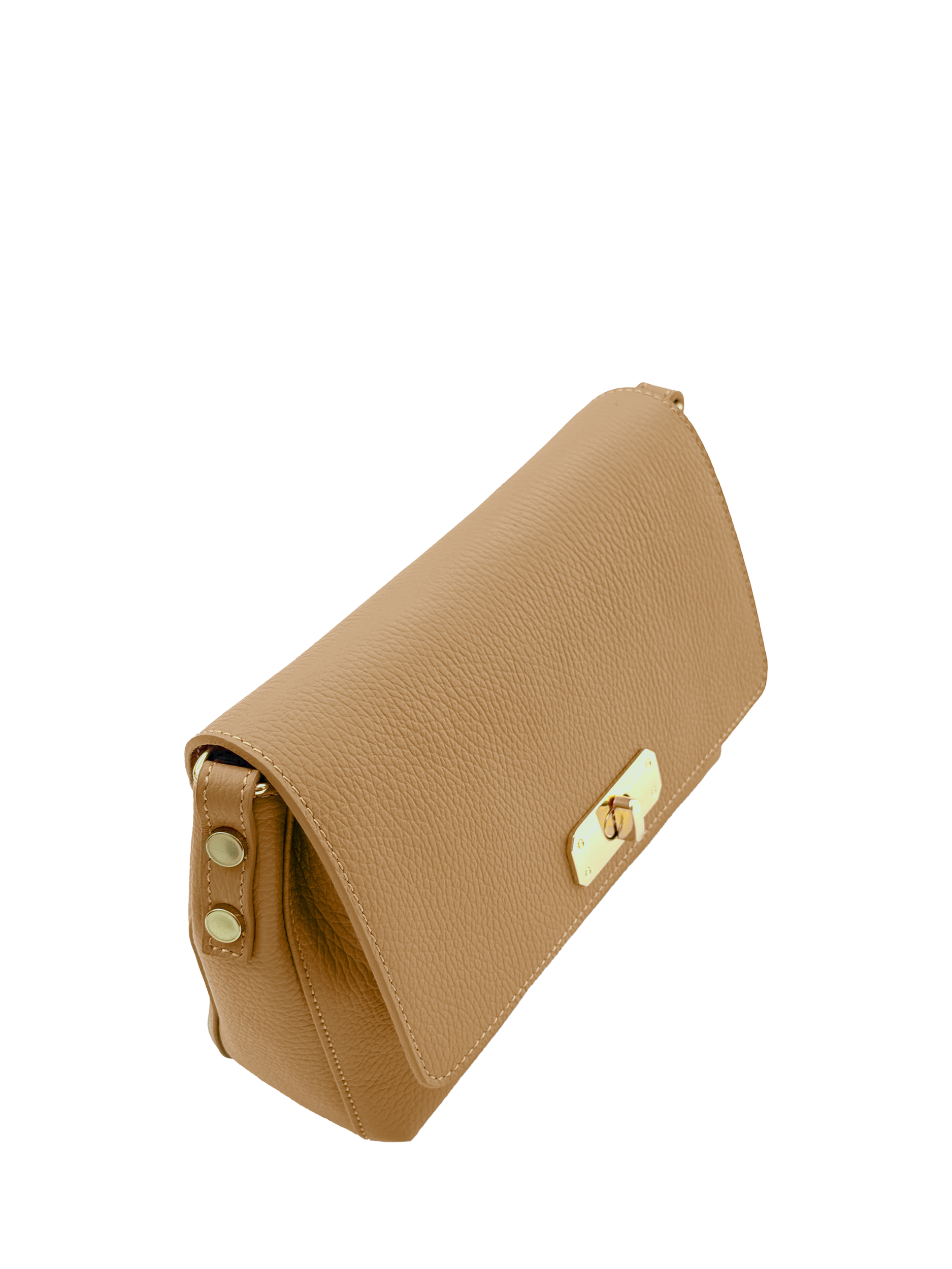 Product image 3 of 6, which shows Apatchy The Maisie Leather Midi Bag, Sand