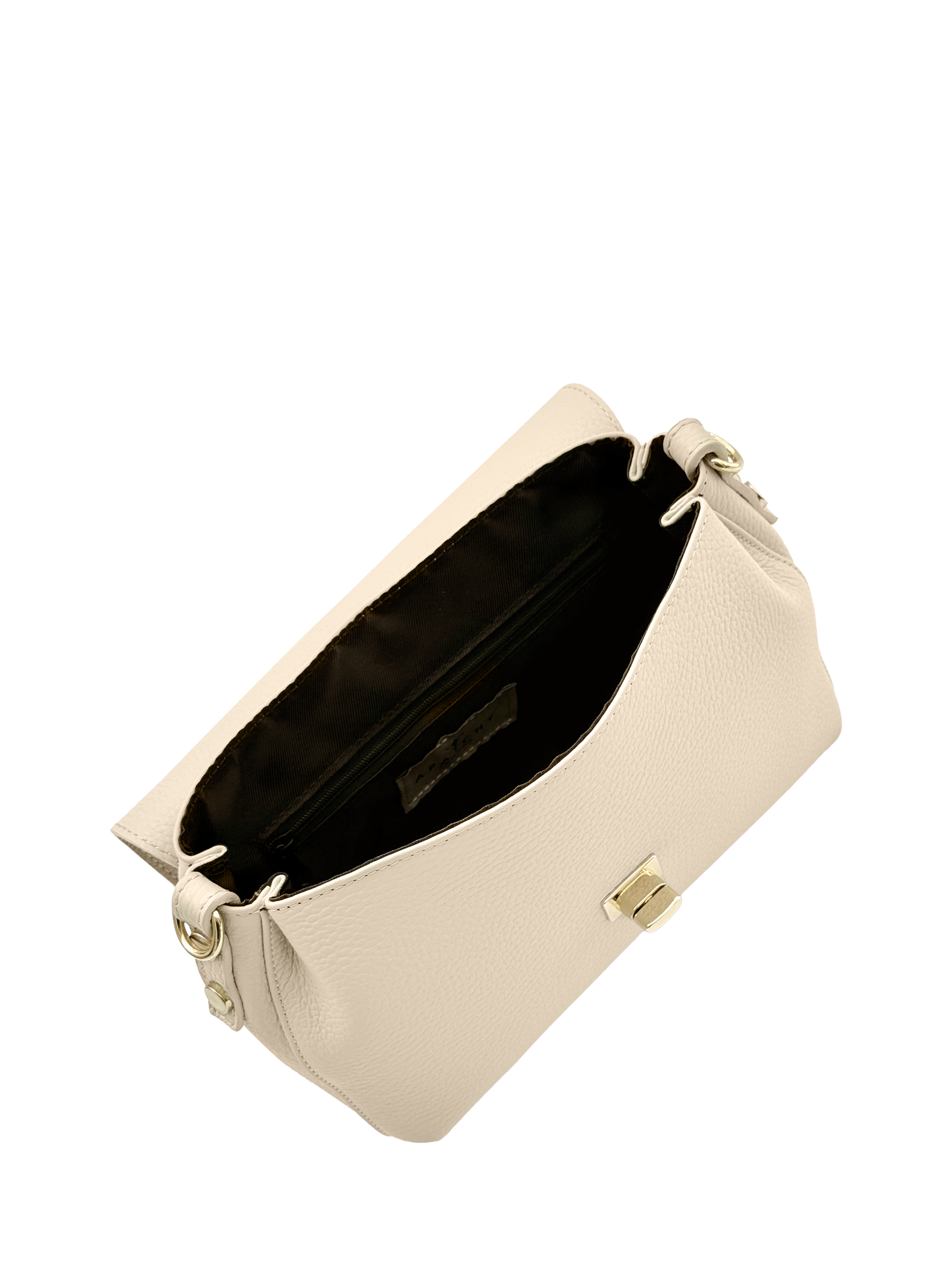 Product image 4 of 6, which shows Apatchy The Maisie Leather Midi Bag, Stone