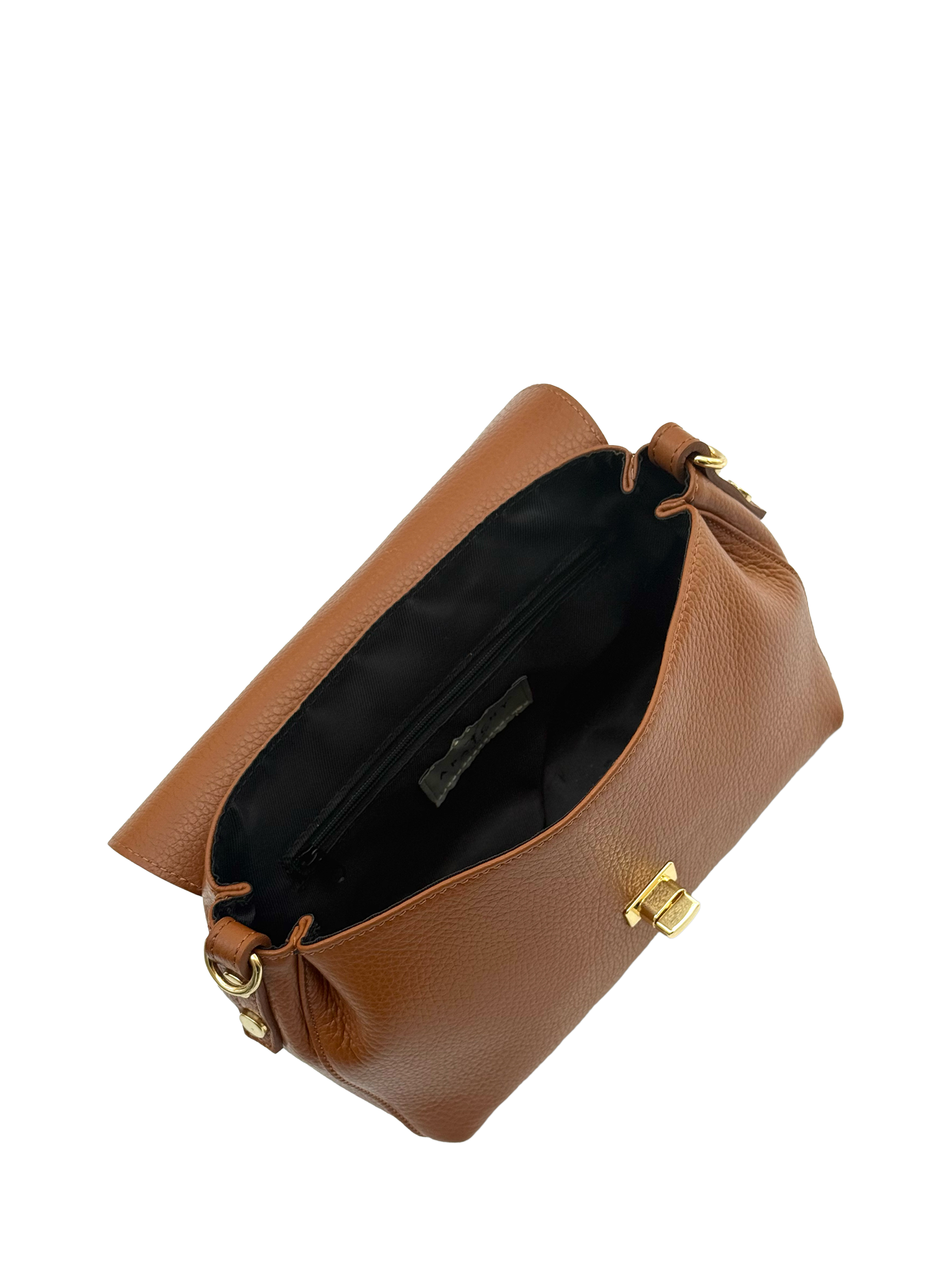 Product image 4 of 6, which shows Apatchy The Maisie Leather Midi Bag, Tan