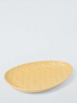 John Lewis Debossed Stoneware Egg Plate, 23cm, Yellow - view 2, Multi