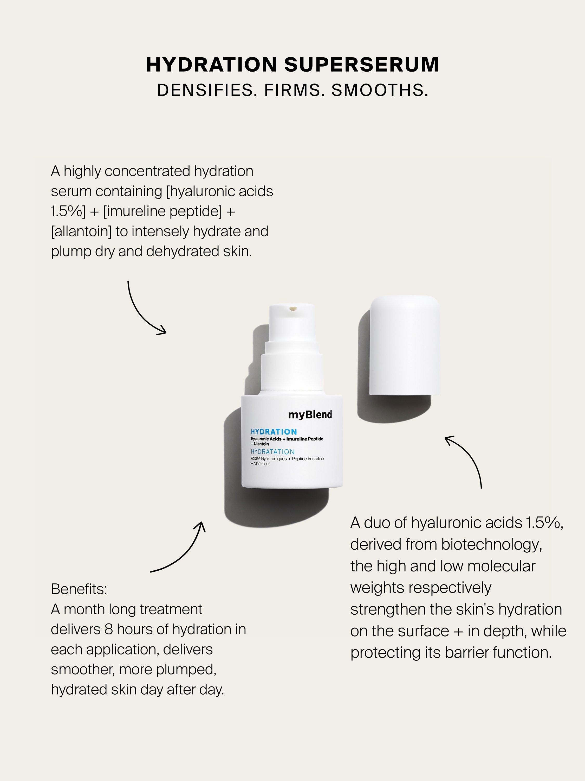 Product image 3 of 8, which shows myBlend Hydration Superserum, 15ml
