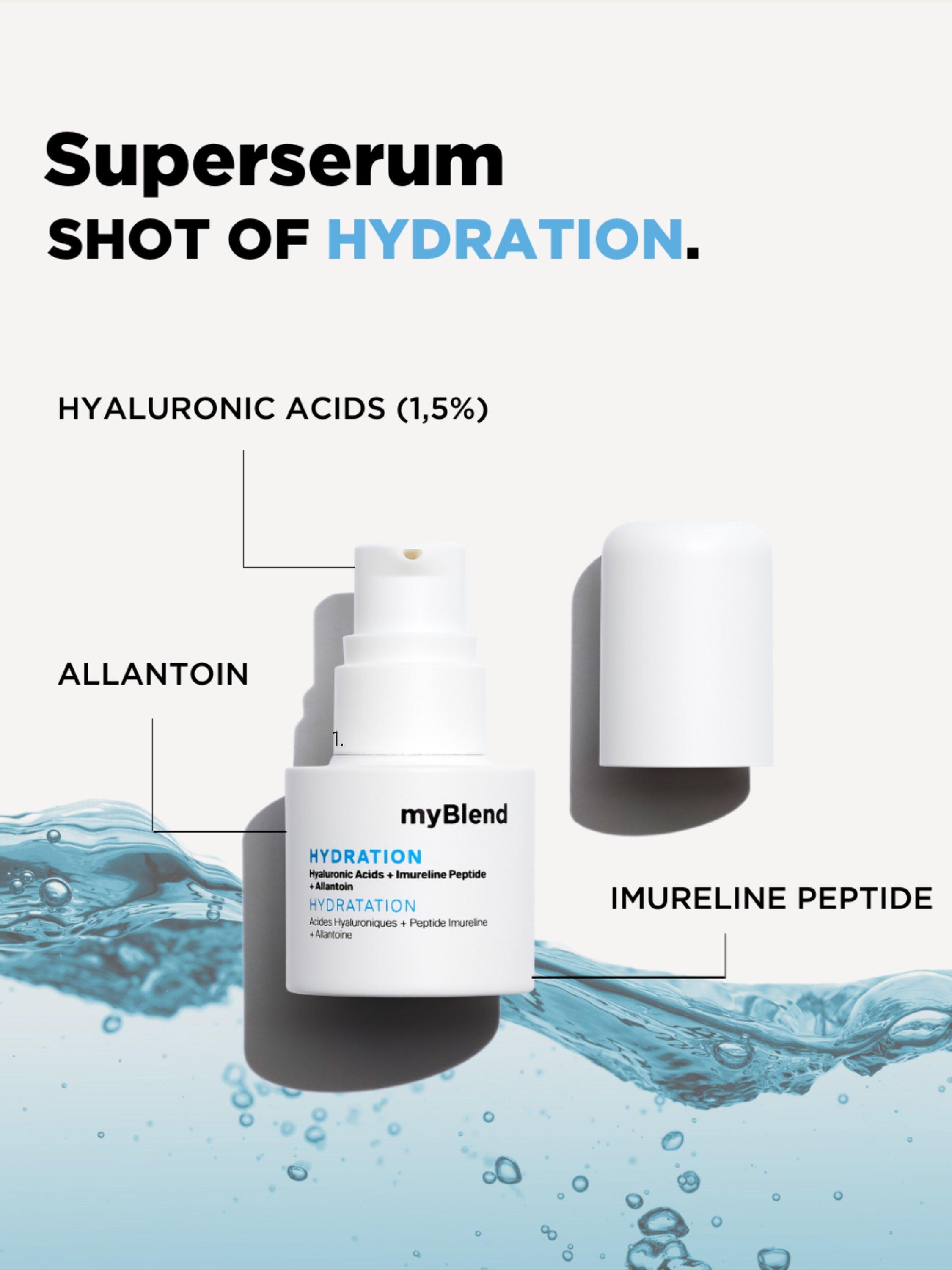 Product image 4 of 8, which shows myBlend Hydration Superserum, 15ml