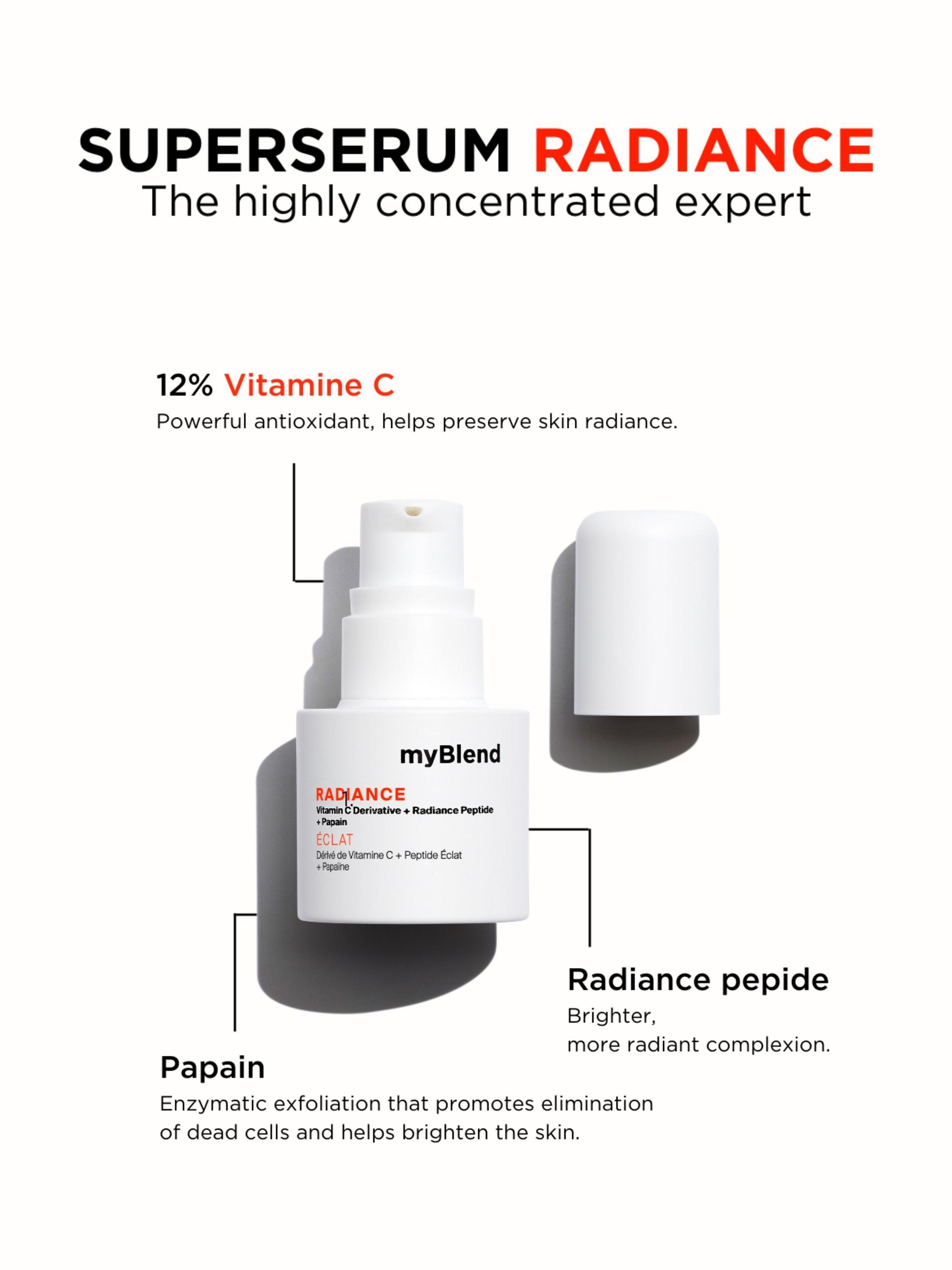 Product image 5 of 7, which shows myBlend Radiance Superserum, 15ml