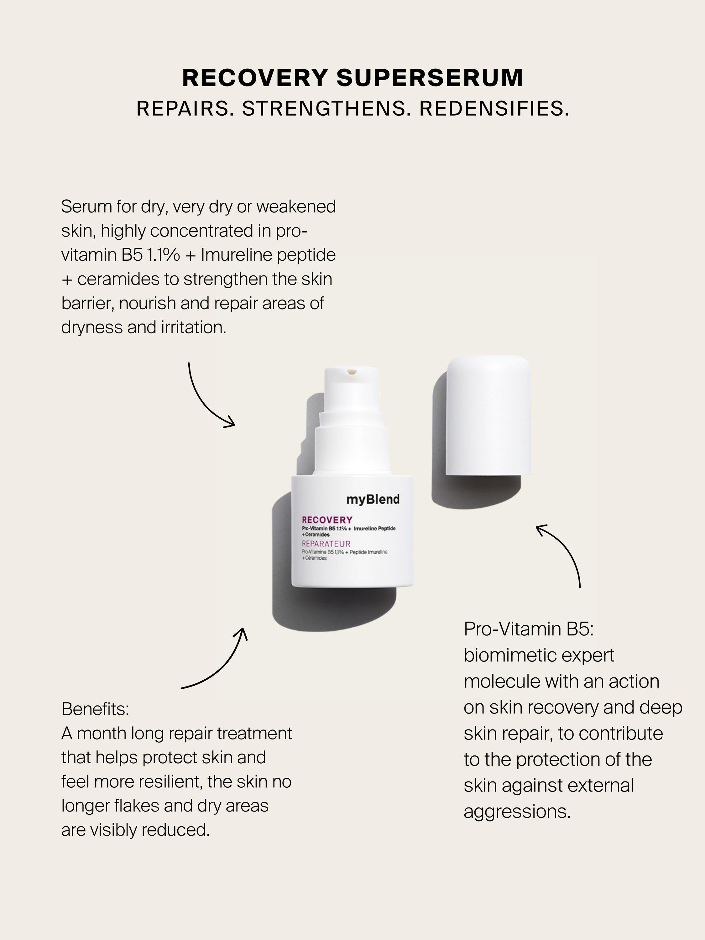 Product image 3 of 6, which shows myBlend Recovery Superserum, 15ml