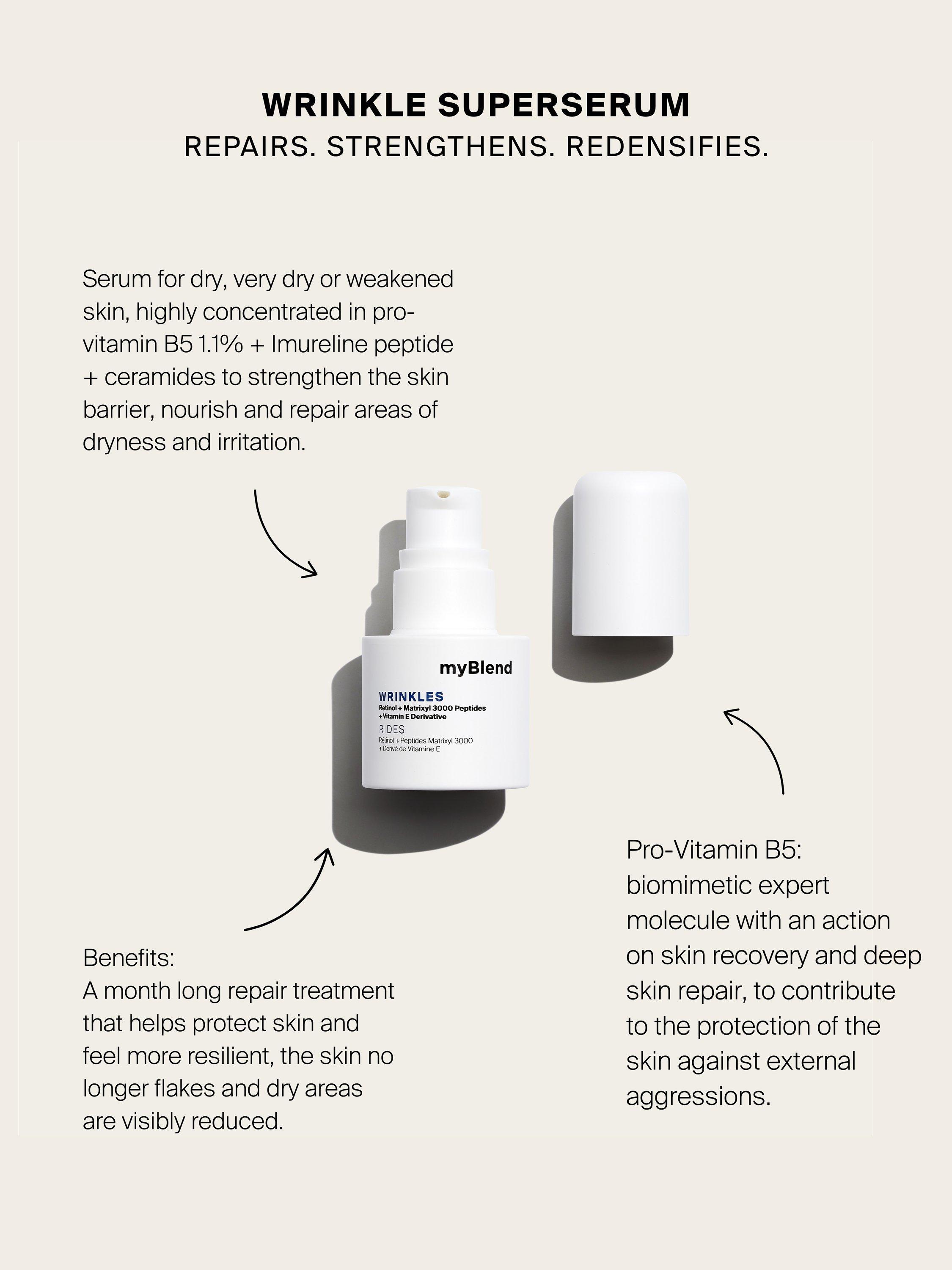 Product image 3 of 6, which shows myBlend Wrinkles Superserum, 15ml