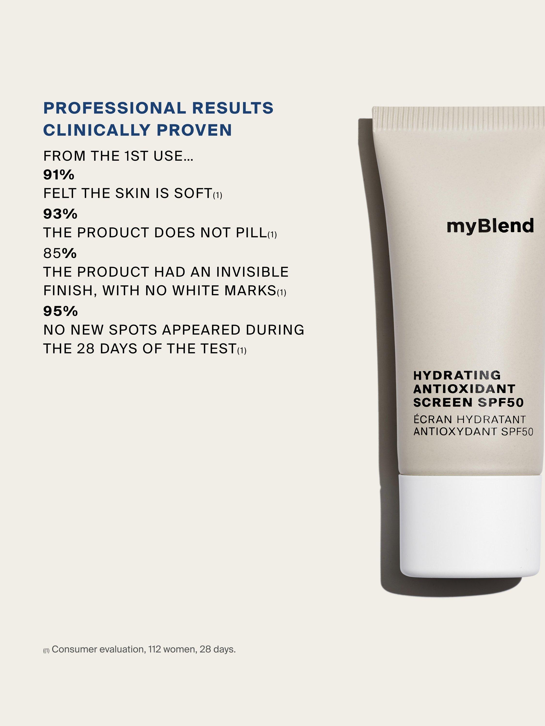 Product image 5 of 6, which shows myBlend Hydrating Antioxidant Screen SPF 50, 30ml