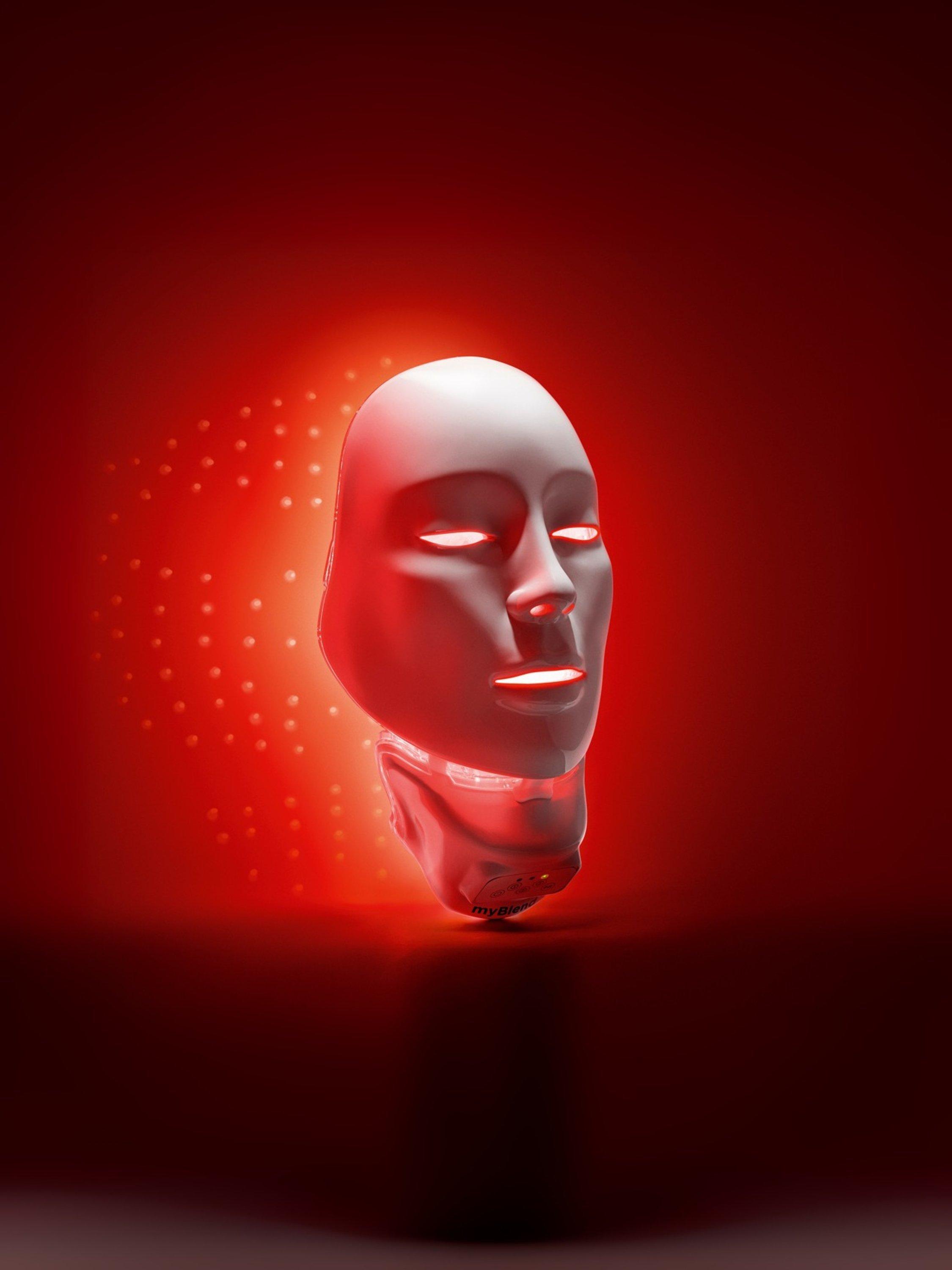 Product image 1 of 8, which shows myBlend myLEDmask Red & Infrared LED for Face & Neck