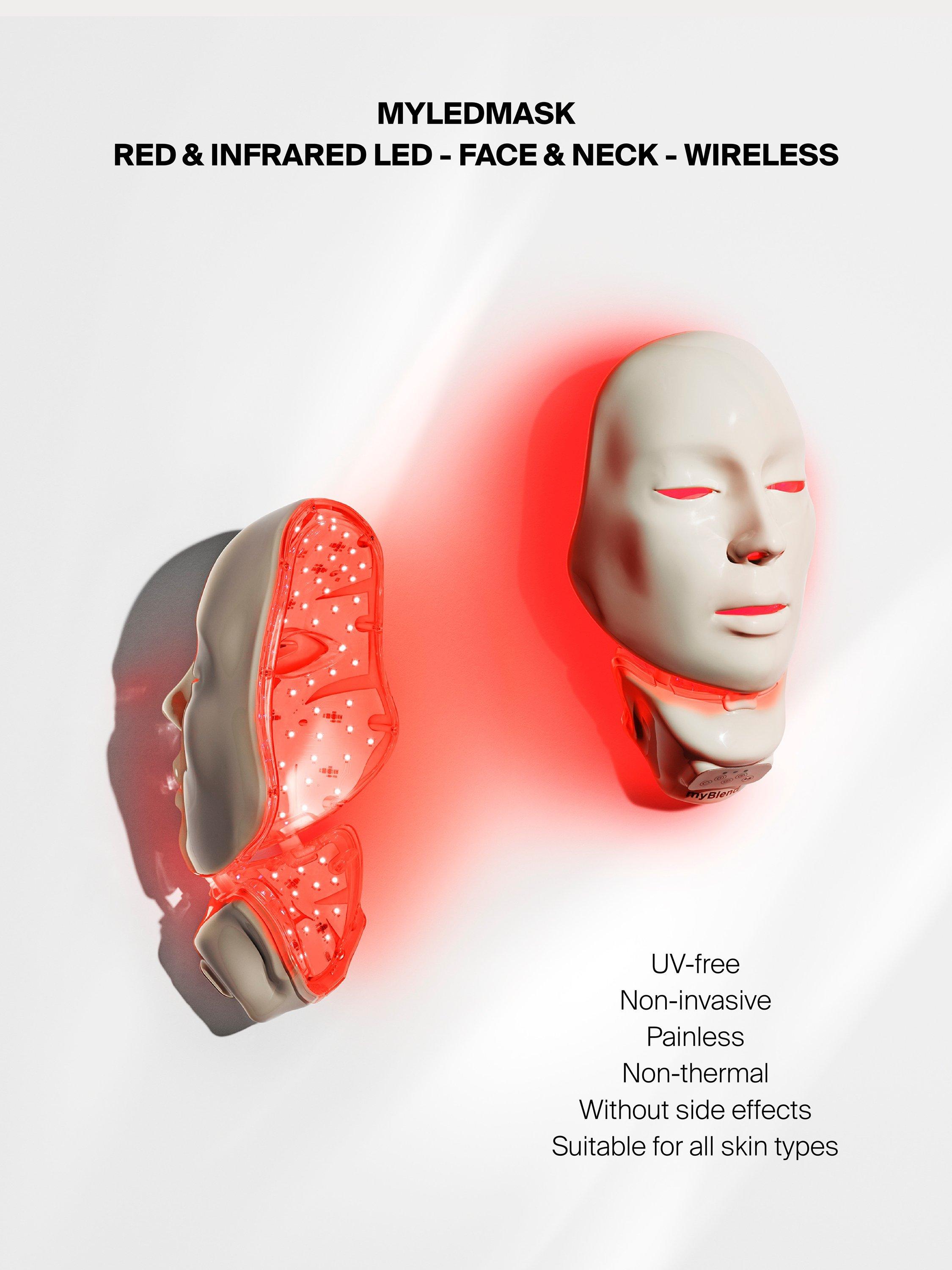 Product image 2 of 8, which shows myBlend myLEDmask Red & Infrared LED for Face & Neck