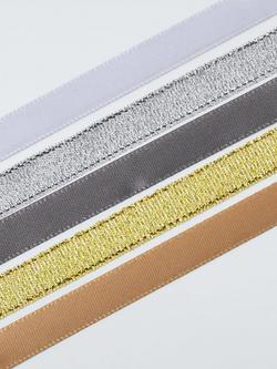 John Lewis Metallic Gift Ribbons, Pack of 5, Multi - view 2, Multi