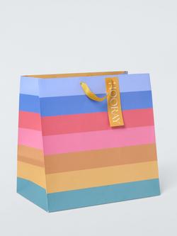 John Lewis Rainbow Stripe Gift Bag, Multi, Multi