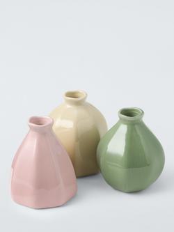 John Lewis x Anine Cecilie Iversen Stoneware Bud Vases, Set of 3, Multi, Multi