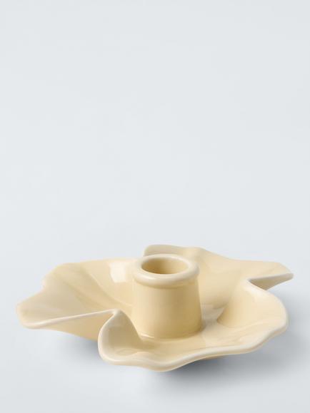 John Lewis x Anine Cecilie Iversen Flower Candle Holder, Yellow, Yellow