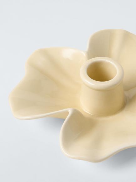 John Lewis x Anine Cecilie Iversen Flower Candle Holder, Yellow - view 2, Yellow