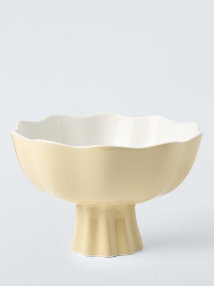 John Lewis x Anine Cecilie Iversen Footed Decorative Bowl, Yellow, Yellow