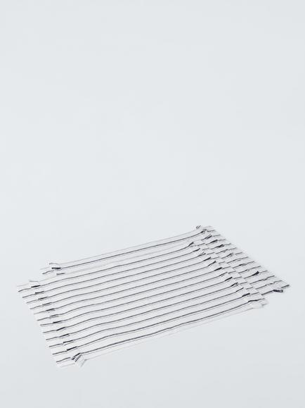 John Lewis Coastal Stripe Tufted Cotton Placemats, Set of 2, White/Blue - view 2, White And Blue
