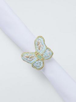 John Lewis Butterfly Napkin Rings, Set of 2, Blue/Pink - view 2, Multi