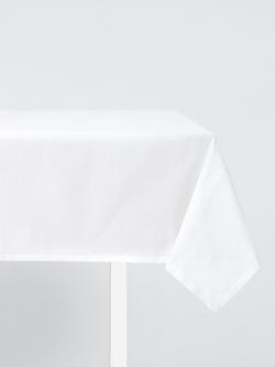 John Lewis Rectangular Cotton Tablecloth, 180 x 140cm, White, White