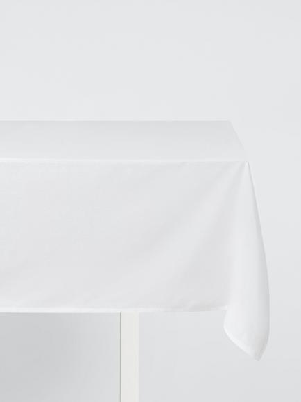 John Lewis Rectangular Cotton Tablecloth, 250 x 160cm, White, White