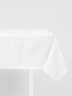 John Lewis Round Cotton Tablecloth, 180cm, White, White