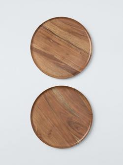 John Lewis Round Placemats, Set of 2, FSC-Certified (Acacia Wood), Natural, Natural