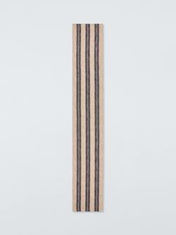 John Lewis Coastal Stripe Cotton Table Runner, 250cm, Natural/Blue, Natural And Blue