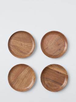 John Lewis Round Coasters, Set of 4, FSC-Certified (Acacia Wood), Natural, Natural