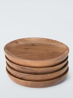 John Lewis Round Coasters, Set of 4, FSC-Certified (Acacia Wood), Natural - view 2, Natural