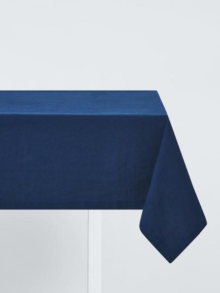 John Lewis Cotton Linen Blend Rectangular Tablecloth, 180 x 140cm, Indigo, Indigo
