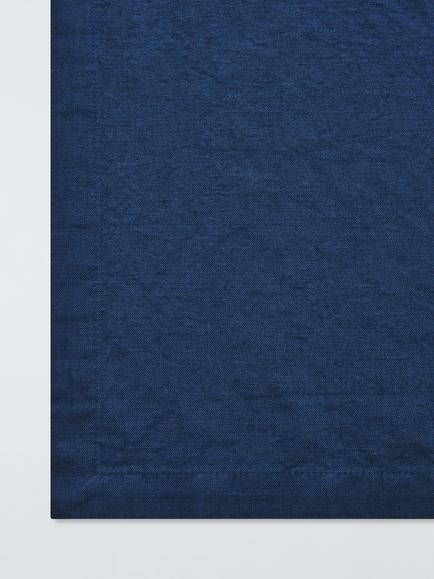 John Lewis Cotton Linen Blend Rectangular Tablecloth, 180 x 140cm, Indigo - view 2, Indigo