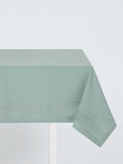 John Lewis Organic Cotton Border Tablecloth, 180 x 140cm, Sage, Green
