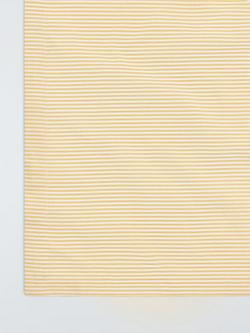 John Lewis Ticking Stripe Rectangular Cotton Tablecloth, 180 x 140cm, Pollen Yellow - view 2, Pollen Yellow