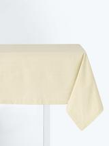 John Lewis Ticking Stripe Rectangular Cotton Tablecloth, 250 x 160cm, Pollen Yellow