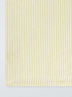 John Lewis Ticking Stripe Rectangular Cotton Tablecloth, 250 x 160cm, Pollen Yellow - view 2, Pollen Yellow