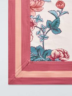 John Lewis x Sanderson Boxwood Floral Print Cotton Tablecloth, 180 x 140cm - view 2, Multi