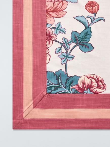 John Lewis x Sanderson Boxwood Floral Print Cotton Tablecloth, 250 x 160cm - view 2, Multi