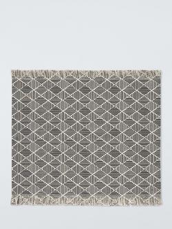 John Lewis Rustic Monochrome Geometric Pattern Cotton Placemats, Set of 2, Black/White - view 2, Black And White