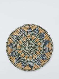 John Lewis Rustic Woven Seagrass Round Placemat, Natural, Multi