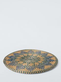 John Lewis Rustic Woven Seagrass Round Placemat, Natural - view 2, Multi