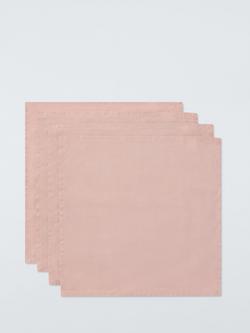 John Lewis Cotton Linen Blend Napkins, Set of 4, Deep Plaster, Deep Plaster