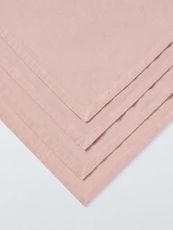 John Lewis Cotton Linen Blend Napkins, Set of 4, Deep Plaster - view 2, Deep Plaster