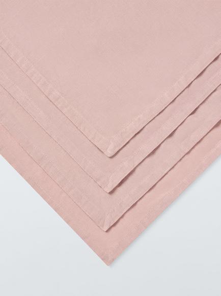 John Lewis Cotton Linen Blend Napkins, Set of 4 - view 2, Deep Plaster