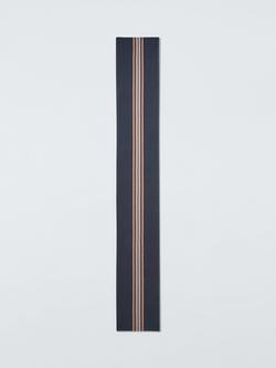 John Lewis Striped Cotton Linen Blend Table Runner, 250cm, Dark Night Sky, Dark Night Sky