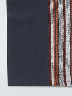 John Lewis Striped Cotton Linen Blend Table Runner, 250cm, Dark Night Sky - view 2, Dark Night Sky